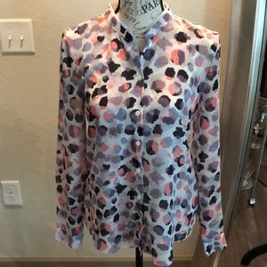 Purple/pink button down